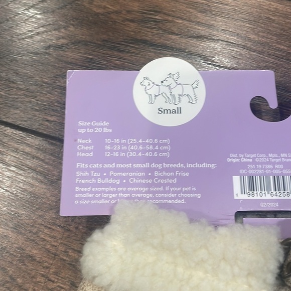 The CUDDLE COLLAB vest SMALL dog Pet Shearling VEST New size small - Picture 4 of 5